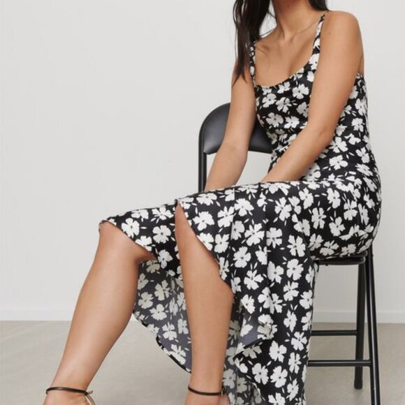 Garage Satin Floral Slip Dress - Picture 1 of 8